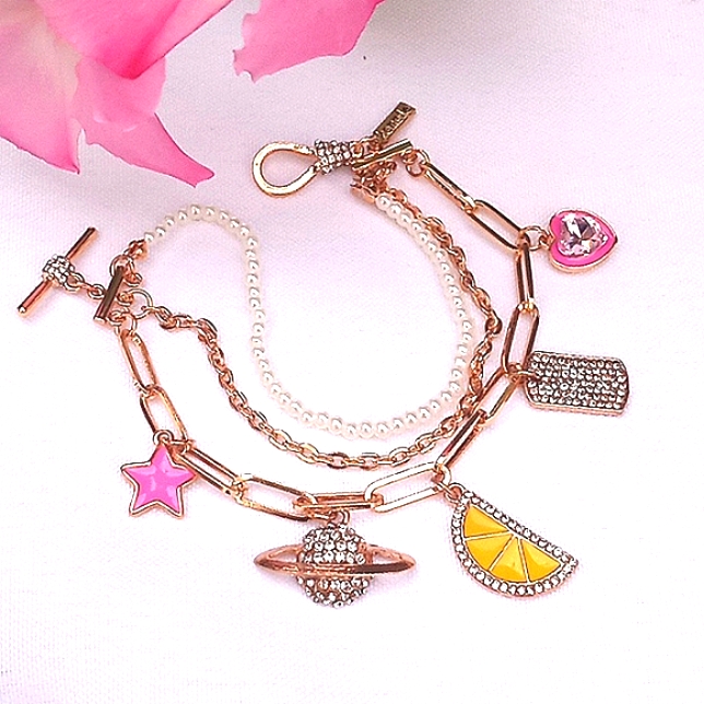 Multi Strand Charm Bracelet 18$